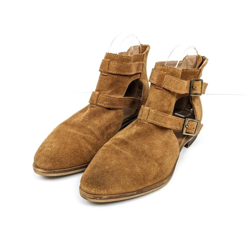Chinese Laundry Womens Shoes Dandie Tan Buckled Cut-Out Ankle Booties Size 7 - Picture 2 of 10